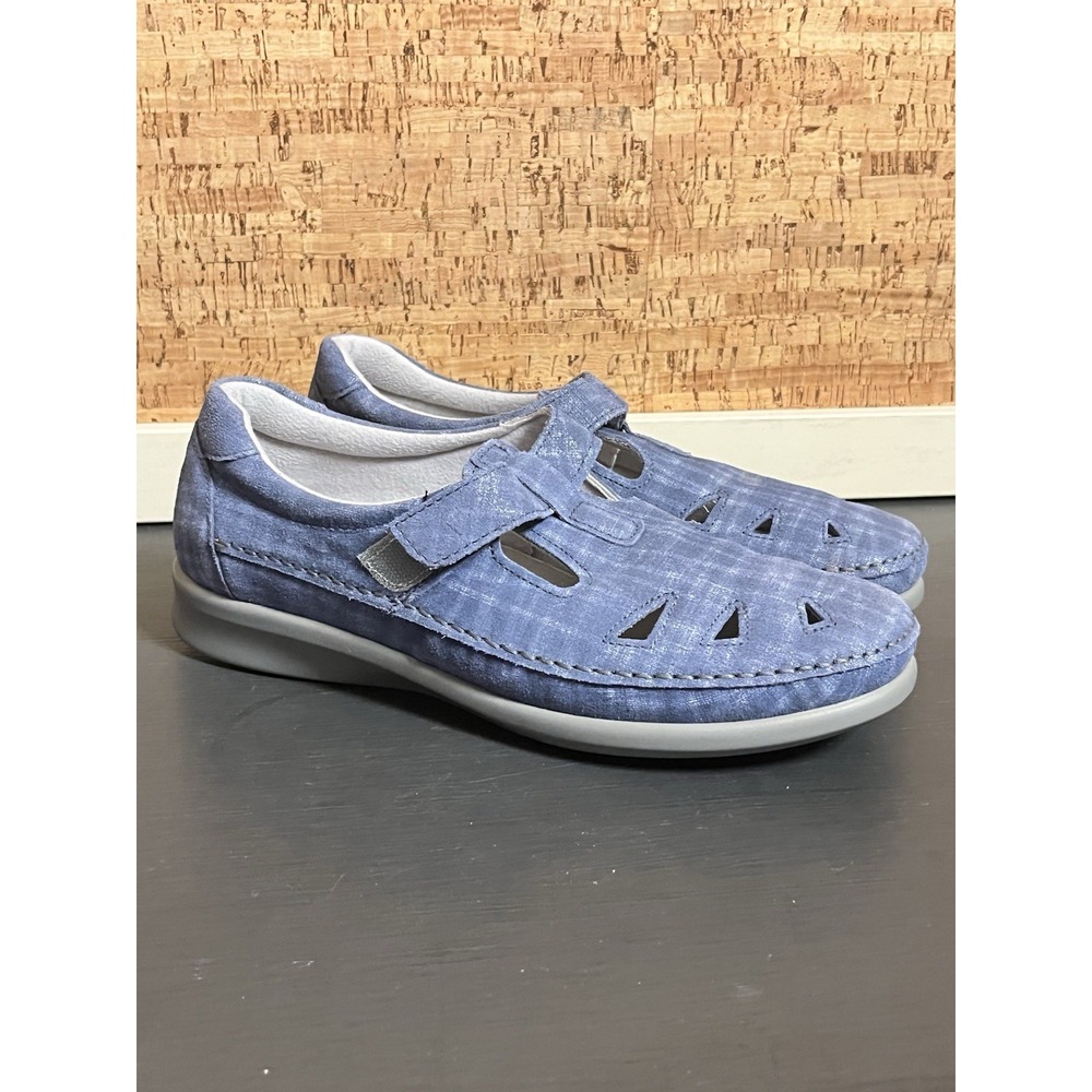 SAS Roamer Tripad Shoes Size 9.5 Comfort Casual Blue Soft Step Loafers Worn Once